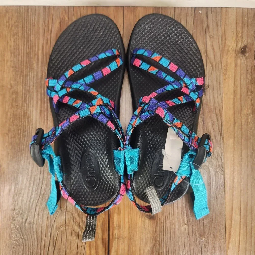 Chaco ZX/1 Ecotread Kids Sz 3 M Break Teal Hiking Beach Strappy Sandals J180264